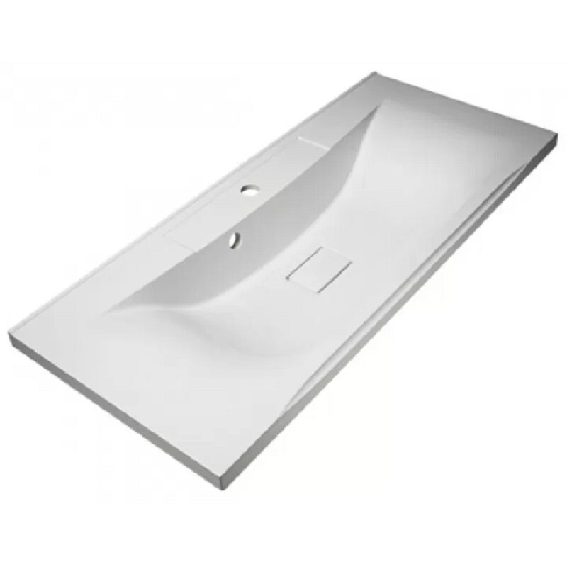 Изображение товара Раковина СанТа Elen100 100 см из литого мрамора белая для ванной или кухни