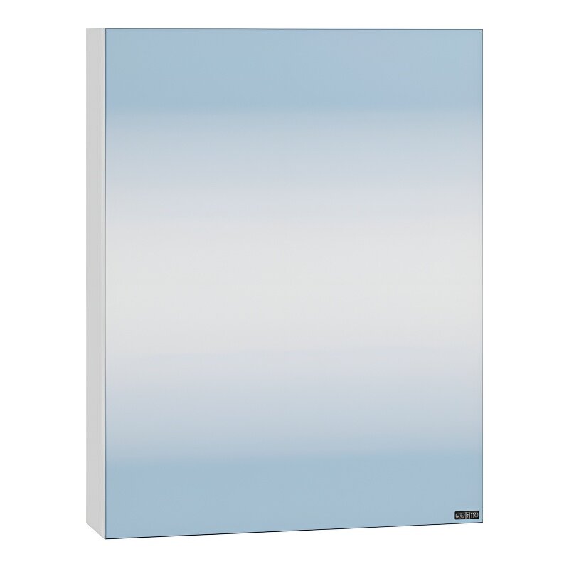 Изображение товара Зеркальный шкаф СаНта Аврора 50 см с полками и без подсветки белый