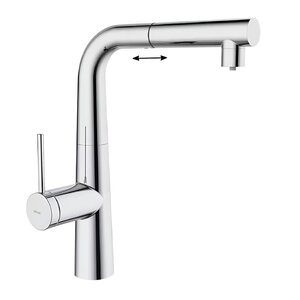 Изображение товара Смеситель Iddis Pure PURSBPFi05 для кухонной мойки, выдвижной излив, с подключением к фильтру, хром