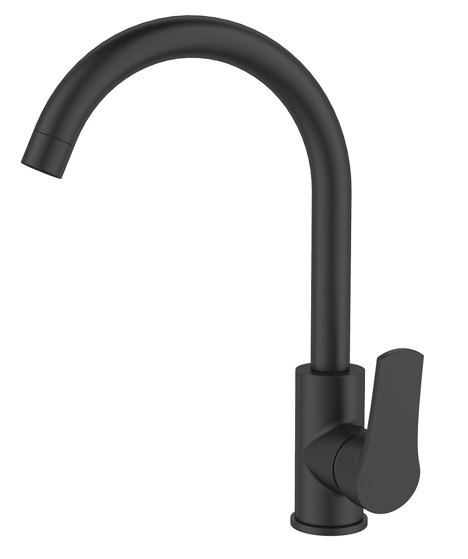 Изображение товара Смеситель для кухонной мойки Milardo Meal M01BLJ0M05 черный матовый