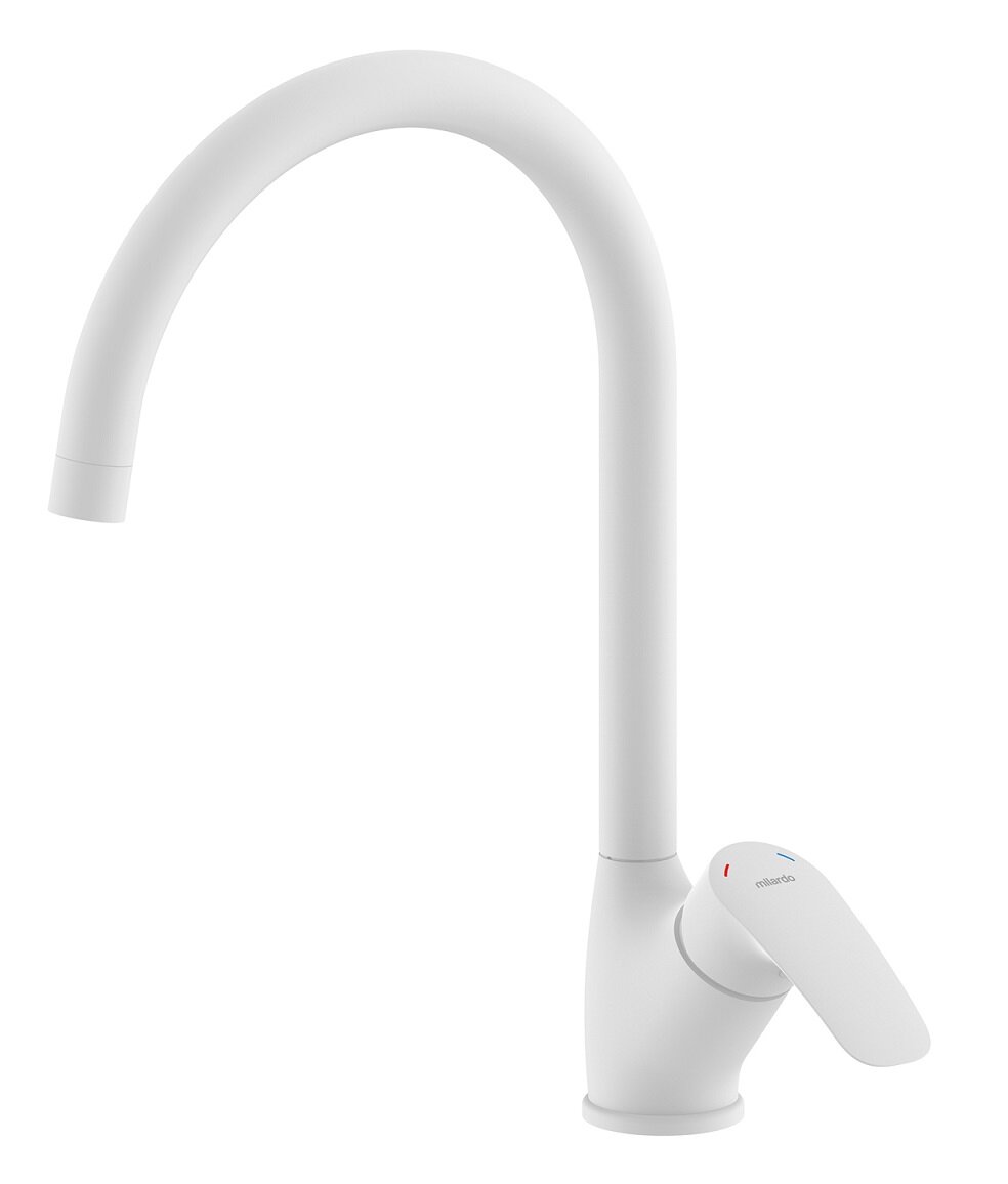 Изображение товара Смеситель Milardo Rora RORWT0JM05 для кухонной мойки, белый матовый