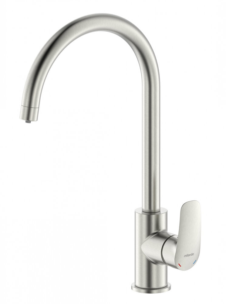 Изображение товара Смеситель Milardo Rora для кухонной мойки с подключением к фильтру, сатин 24 см