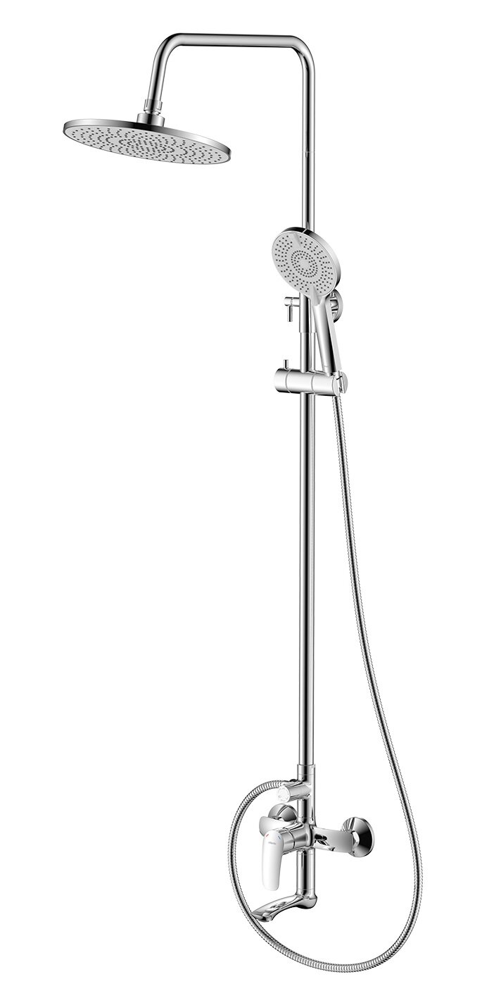 Изображение товара Душевая система Milardo Rora, верхний душ, лейка, излив, хром, RORSB4FM06