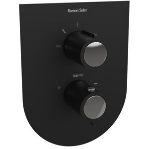 Изображение товара Термостатический встраиваемый смеситель для душа Ramonsoler Arola 262411SNM черный матовый