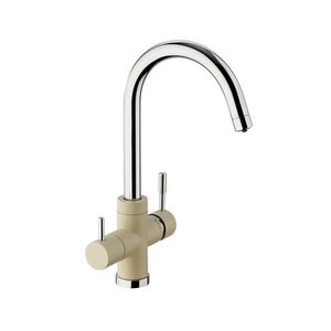 Изображение товара Смеситель для кухонной мойки Paini Cox под фильтр для питьевой воды, Granite shara, хром/бежевый, 7855643CR3V11L2KM