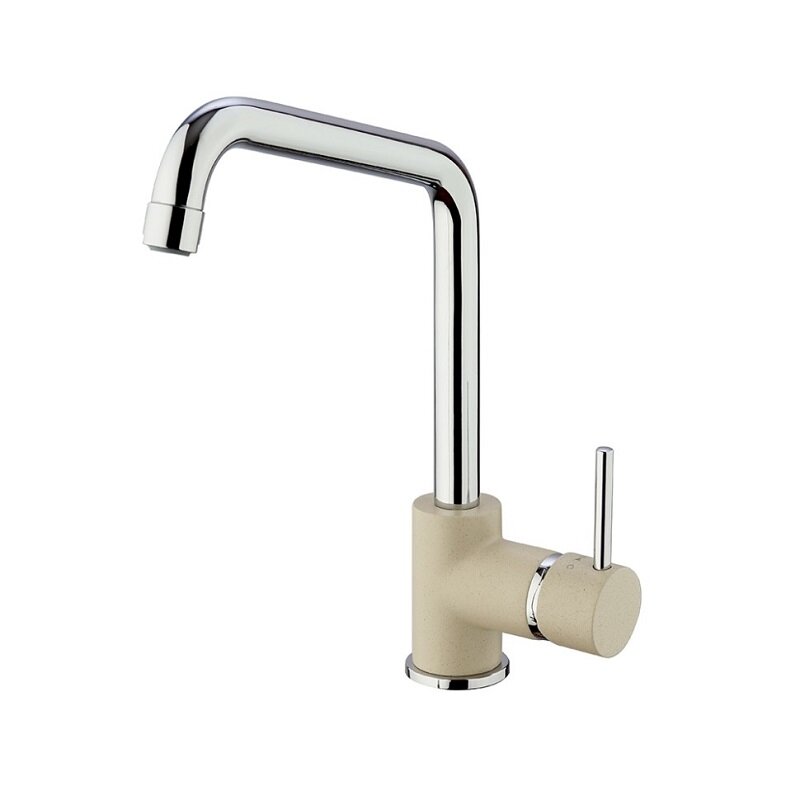 Изображение товара Смеситель для кухонной мойки Paini Cox Granite shara, хром/бежевый, 7855572CR599H1KM