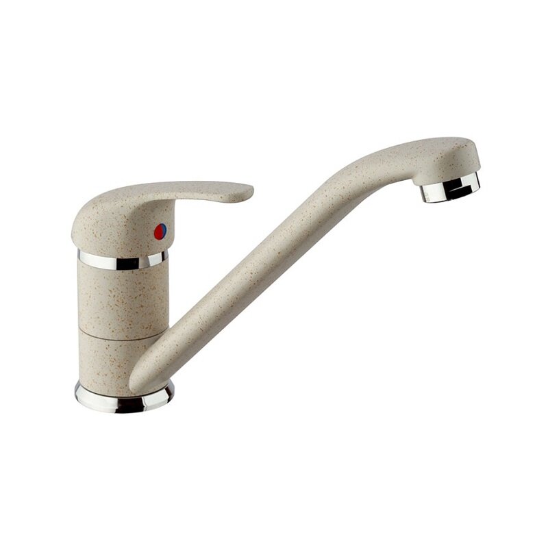 Изображение товара Paini Jolly смеситель кухонный Granite avena хром бежевый однорычажный поворотный излив