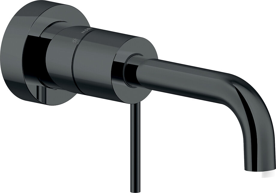 Изображение товара Смеситель Nobili Velis VE125198/1FLP для раковины, настенный, глянцевый черный