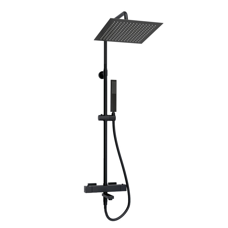 Изображение товара Современная душевая система WasserKRAFT A299.162.218.BM Thermo с термостатом и большой дождевой нас