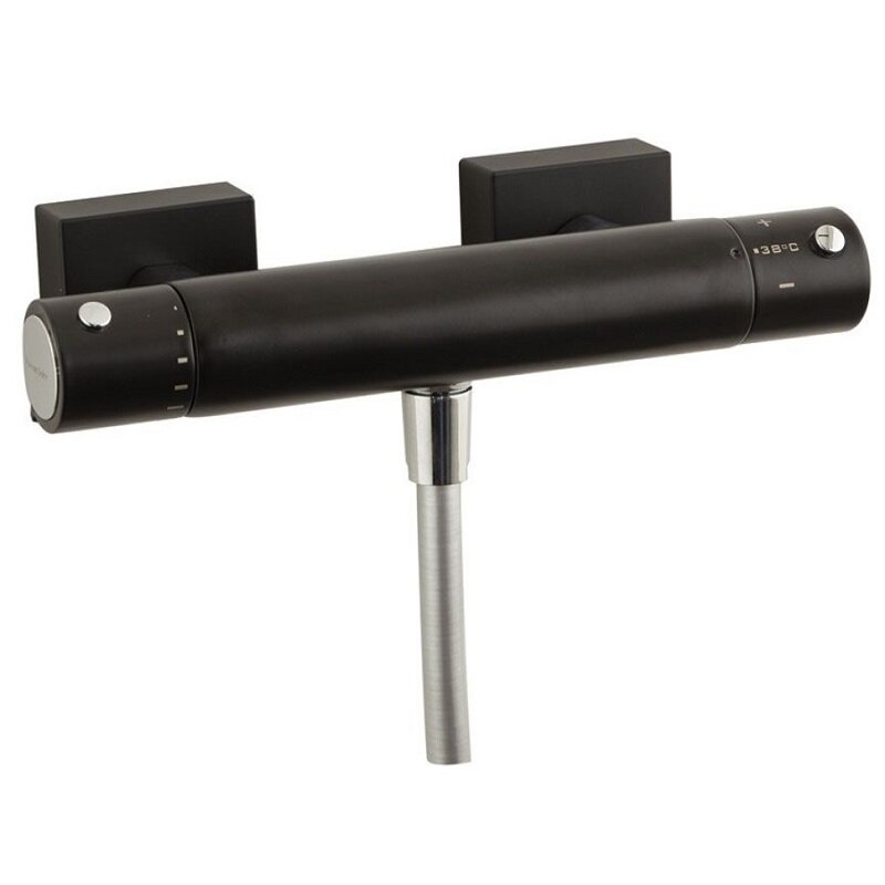 Изображение товара Смеситель Ramon Soler Arola 263402SNM термостатический черный матовый