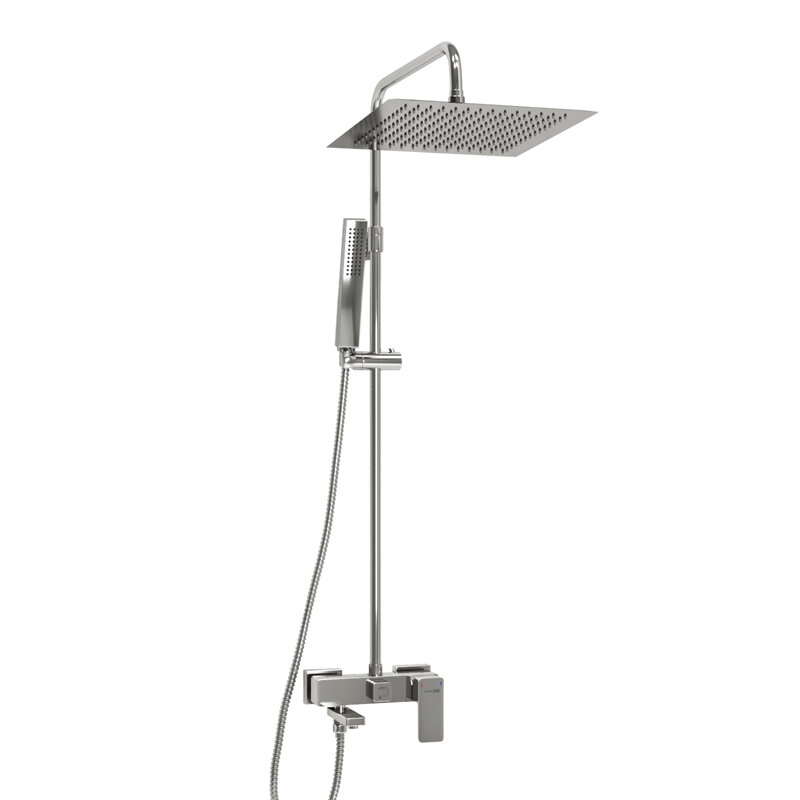 Изображение товара Душевая система WasserKRAFT с изливом и верхней насадкой хром 113 см