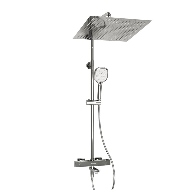 Изображение товара Душевая система WasserKRAFT Thermo с термостатом и большой насадкой хром
