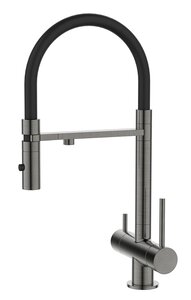 Изображение товара Смеситель Iddis Ace ACEGMFFi05 для кухонной мойки, излив гибкий, с подключением к фильтру, графит