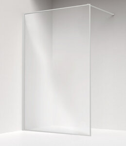 Изображение товара Душевая стенка Iddis Slide 100 см с прозрачным стеклом и белым профилем