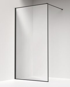 Изображение товара Душевая стенка Iddis Slide 100 см, свободный вход, стекло прозрачное, профиль графит, SLI8GS0i23