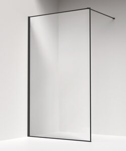 Изображение товара Душевая стенка Iddis Slide 110 см с свободным входом, прозрачное закаленное стекло, профиль графит
