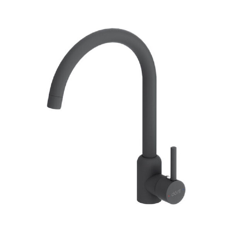 Изображение товара Смеситель для кухни Dorff Logic D3007022 черный матовый с поворотным изливом Изображение товара Смеситель для кухни Dorff Logic D3007022 черный матовый с поворотным изливом