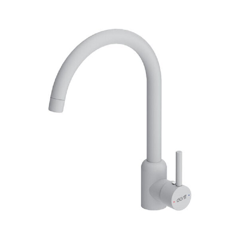 Изображение товара Смеситель для кухни Dorff Logic D3007033 белый матовый с поворотным изливом