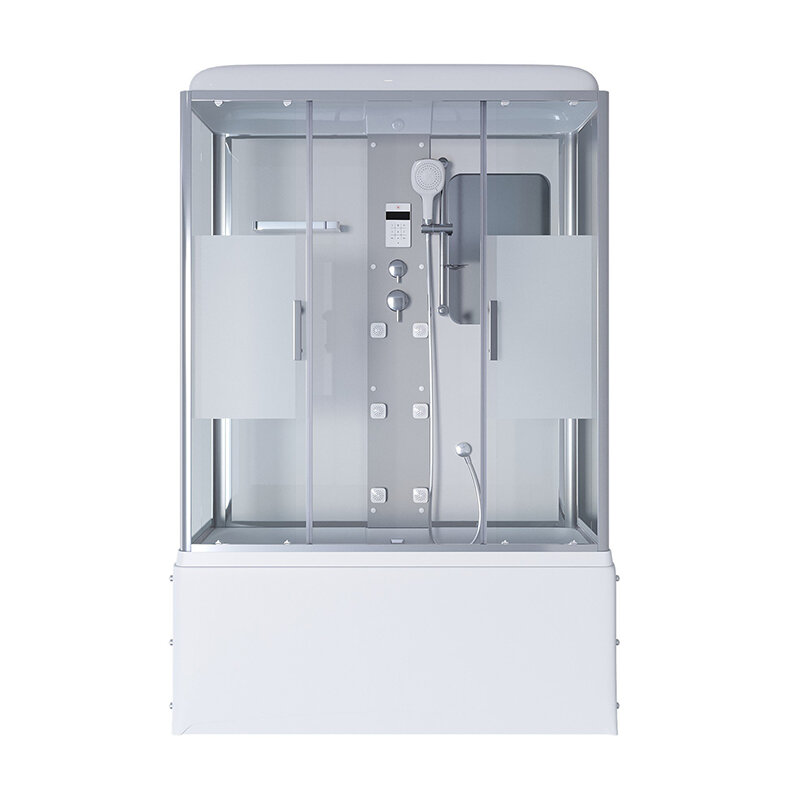 Изображение товара Душевая кабина Niagara Ultra NG-3150-01 150 x 70 см, высокий поддон, профиль хром, стекло прозрачное с матовой полосой, 31500164