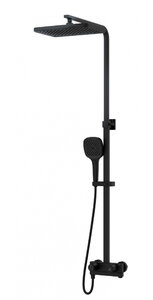 Изображение товара Душевая система Iddis Slide SLIBLBTi06, с управлением Push Control, верхний душ, с изливом, черный матовый