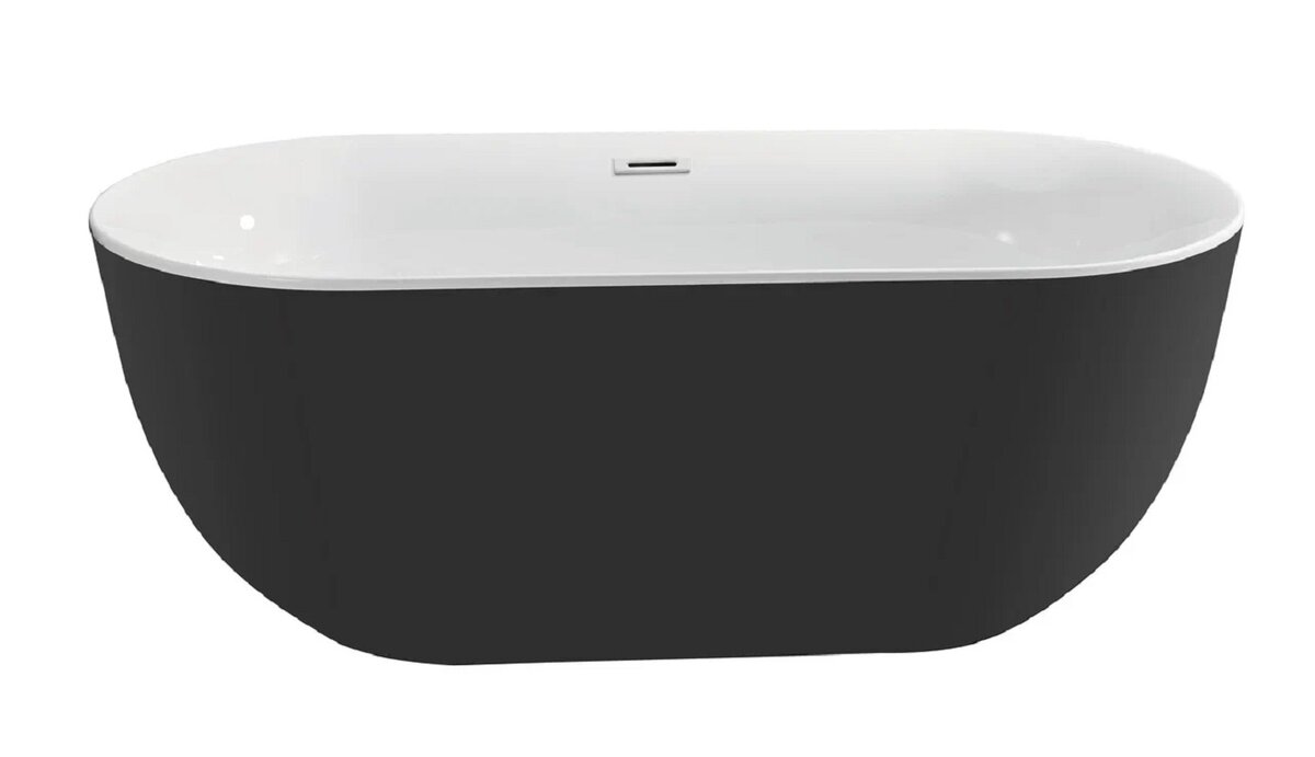 Изображение товара Акриловая ванна Aquatek Афина 170x78 см с черной внешней отделкой, без гидромассажа