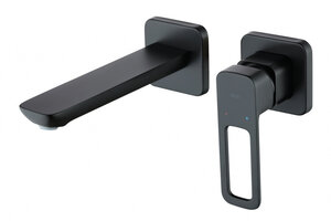 Изображение товара Смеситель Iddis Slide SLIBL00i65 для раковины, настенный, черный матовый