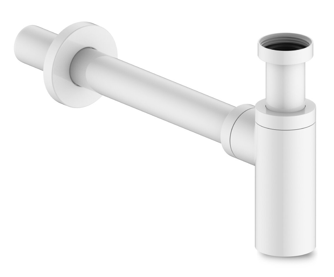 Изображение товара Сифон бутылочный Iddis Optima Home для раковины белый матовый 32.1x7x17.7 см