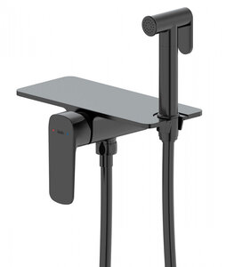 Изображение товара Гигиенический душ Iddis Axes, AXEBLSHi08, со смесителем, черный матовый