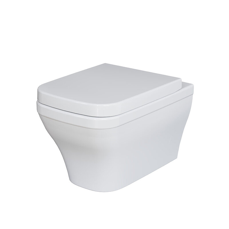 Изображение товара Подвесной унитаз Ambassador Benefit безободковый с каскадным сливом белый глянцевый