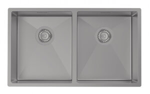 Изображение товара Мойка кухонная Iddis Edifice EDI75G2i77 74.5 см, 2 чаши, графит