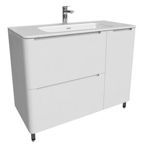 Изображение товара Тумба с раковиной Iddis Edifice 100 см подвесная, 2 ящика, 1 дверь, белый, EDI10WFi95K