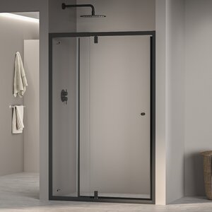 Изображение товара Душевая дверь RGW PA-02B NEW, 120 х 185 см, стекло прозрачное, профиль черный, 41080212-14