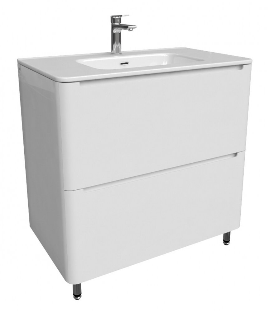 Изображение товара Тумба с раковиной Iddis Edifice 80 см подвесная белая с 2 ящиками