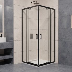 Изображение товара Душевой уголок RGW PA-038B, 80 х 80 см, стекло прозрачное, профиль черный, 350803888-14