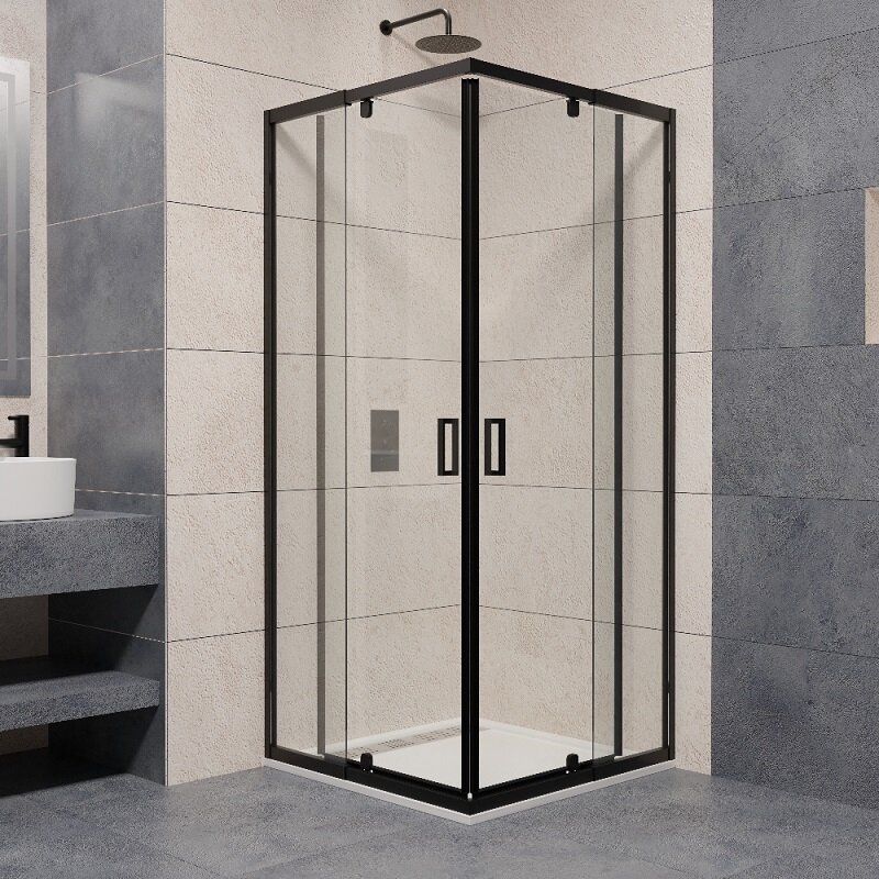 Изображение товара Душевой уголок RGW PA-038B 90x90 см с черным профилем и стеклом 6 мм