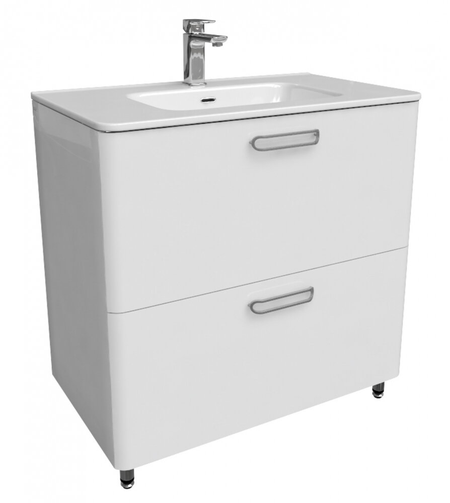 Изображение товара Подвесная тумба с раковиной Iddis Brick 80 см белая для ванной комнаты