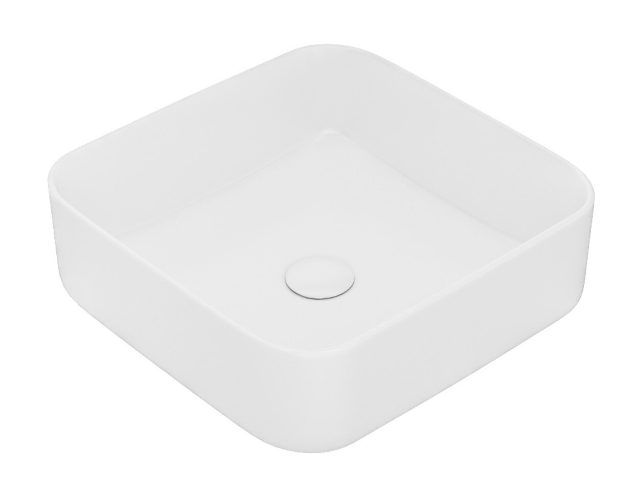 Изображение товара Раковина Iddis Bridge BRIWS04i27 39 см квадратная накладная белая