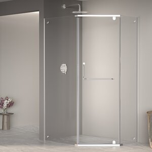 Изображение товара Душевой уголок RGW PA-091, 80 х 100 см, с полотенцедержателем, стекло прозрачное, профиль хром, 35089180-11