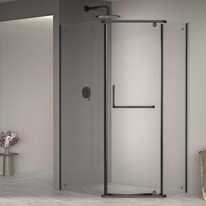 Изображение товара Душевой уголок RGW PA-091B, 80 х 90 см, с полотенцедержателем, стекло прозрачное, профиль черный, 35089189-14