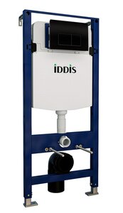 Изображение товара Инсталляция для подвесного унитаза Iddis Optima Home OPH00MBi32K, клавиша смыва черная