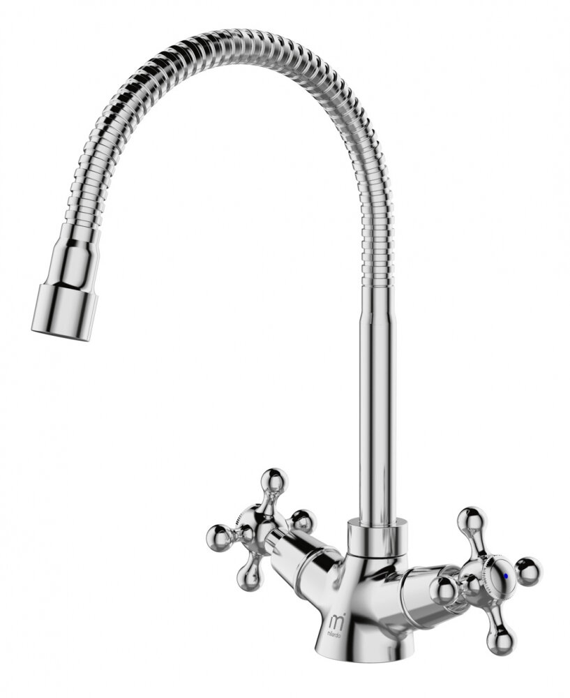 Изображение товара Milardo Duplex DUPSB0FM05 — гибкий излив, хром, монтаж 1 отверстие