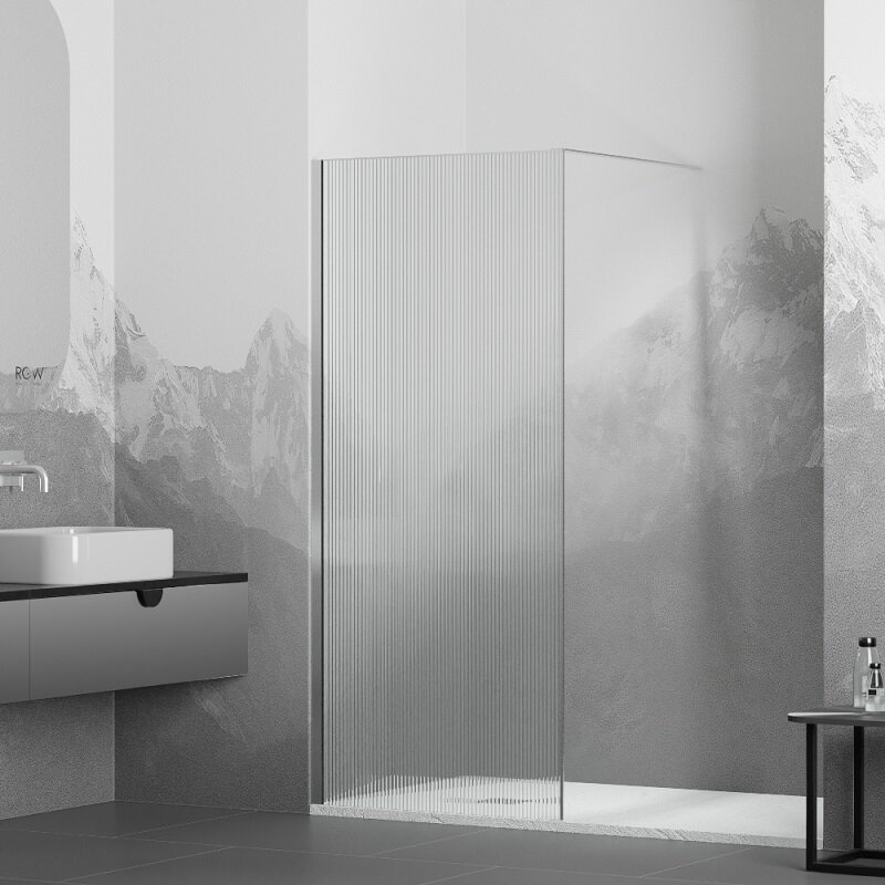 Изображение товара Душевая стенка RGW WA-08 120x195 см без дверей стекло ребристое водоотталкивающее