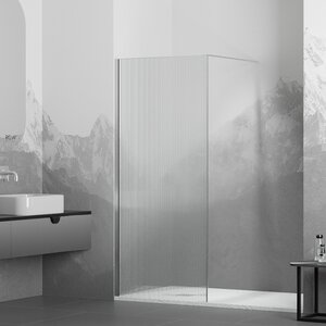 Изображение товара Душевая стенка RGW WA-08, 110 см, со свободным входом, стекло ребристое, профиль хром, 06100811-151