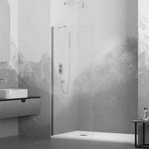 Изображение товара Душевая стенка RGW WA-110, 70 см, со свободным входом, стекло прозрачное, профиль хром, 351011007-11
