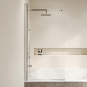 Изображение товара Шторка для ванны RGW SC-009 80x150 см стекло прозрачное хром профиль маятниковая
