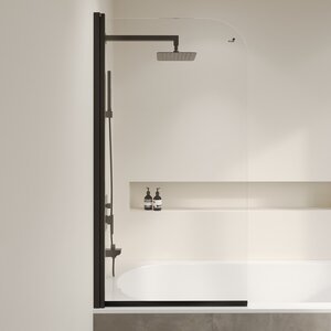 Изображение товара Шторка на ванну RGW SC-009B 80x150 см маятниковая стекло прозрачное