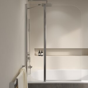 Изображение товара Шторка на ванну RGW SC-011 120x140 стекло прозрачное хром профиль Германия