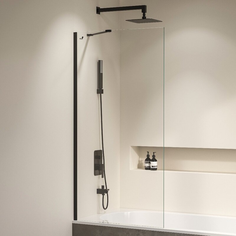 Изображение товара Шторка на ванну RGW SC-150B, 90 x 150 см, стекло прозрачное, профиль черный, 351115009-14 Изображение товара Шторка на ванну RGW SC-150B, 90 x 150 см, стекло прозрачное, профиль черный, 351115009-14