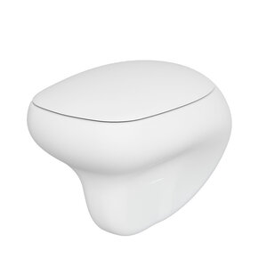 Изображение товара Подвесной унитаз Ambassador Diamond 123T20101R безободковый матовый белый