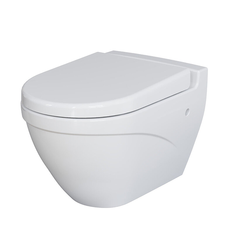 Изображение товара Подвесной унитаз Ambassador Nord 133T20001, безободковый, цвет белый глянцевый